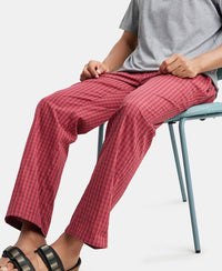 Super Combed Cotton Fabric Regular Fit Pyjama with Inner Drawstring - Multi Color Check Des419-5