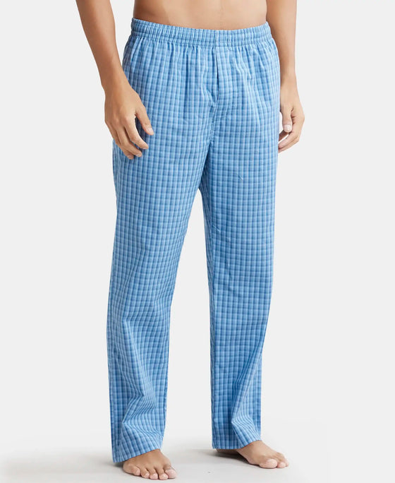 Super Combed Cotton Fabric Regular Fit Pyjama with Inner Drawstring - Multi Color Check Des422-2
