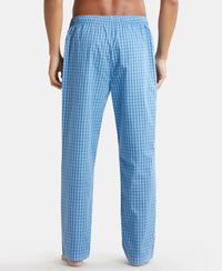 Super Combed Cotton Fabric Regular Fit Pyjama with Inner Drawstring - Multi Color Check Des422-3
