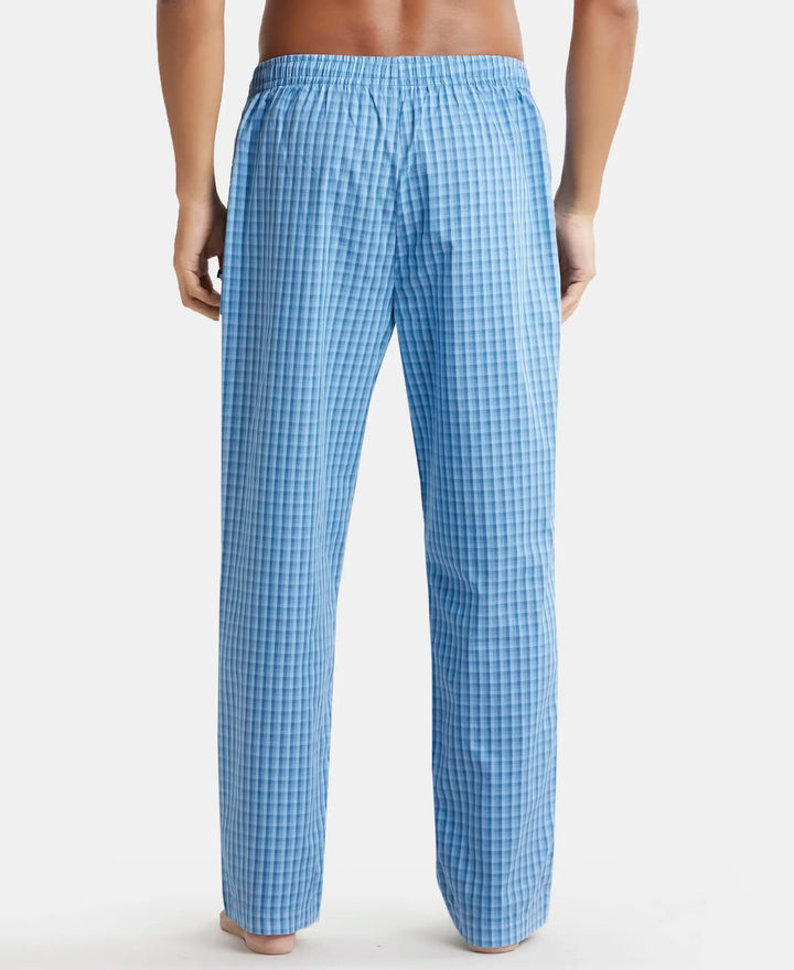 Super Combed Cotton Fabric Regular Fit Pyjama with Inner Drawstring - Multi Color Check Des422-3