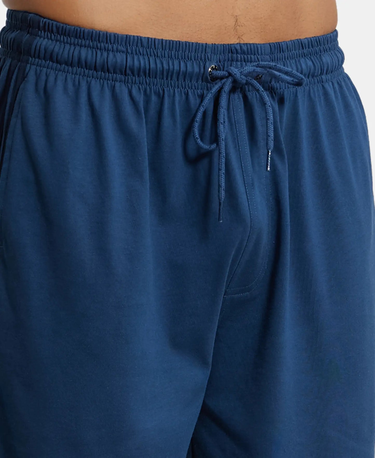 Super Combed Cotton Rich Regular Fit Shorts with Side Pockets - Insignia Blue & Navy-6