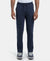 Super Combed Cotton Rich Slim Fit Trackpant with Side and Back Pockets - Graphite & Neon Blue-1