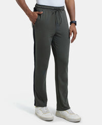 Super Combed Cotton Rich Straight Fit Trackpant with Side and Back Pockets - Deep Olive-2
