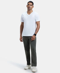 Super Combed Cotton Rich Straight Fit Trackpant with Side and Back Pockets - Deep Olive-6