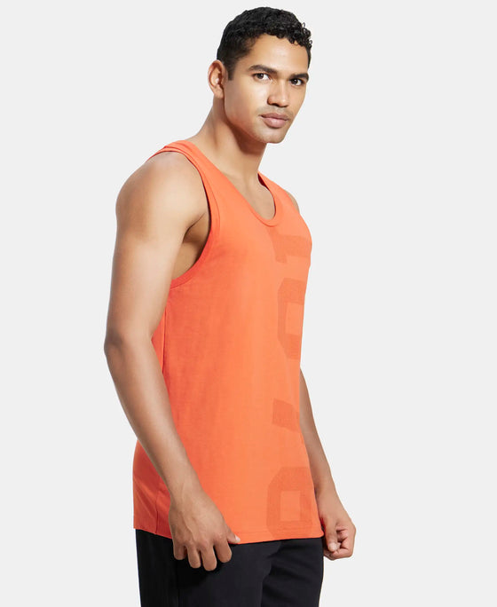 Super Combed Cotton Rich Tank Top - Orange Rust - Orange Rust-2