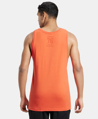 Super Combed Cotton Rich Tank Top - Orange Rust - Orange Rust-3