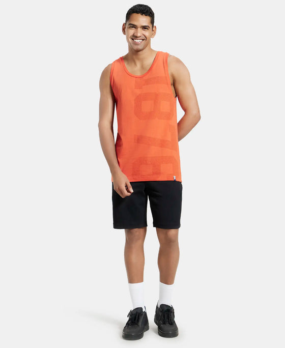 Super Combed Cotton Rich Tank Top - Orange Rust - Orange Rust-4