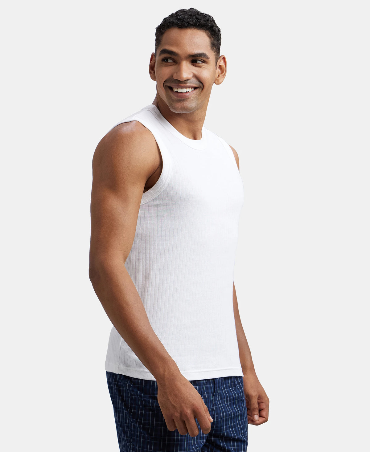 Round Neck Rib Vest Buy Super Combed Cotton Rib Solid Round Neck Muscle Vest - White 9930 ...
