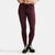 Super Combed Cotton Elastane Yoga Pants with Side Zipper Pocket - Winetasting Marl-1