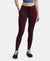 Super Combed Cotton Elastane Yoga Pants with Side Zipper Pocket - Wine Tasting Printed-1