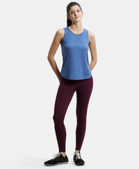 Super Combed Cotton Elastane Yoga Pants with Side Zipper Pocket - Wine Tasting Printed-4