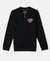 Super Combed Cotton Rich Mandarin Collar Sweatshirt - Black-1