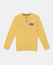 Super Combed Cotton Rich Mandarin Collar Sweatshirt - Corn Silk-1