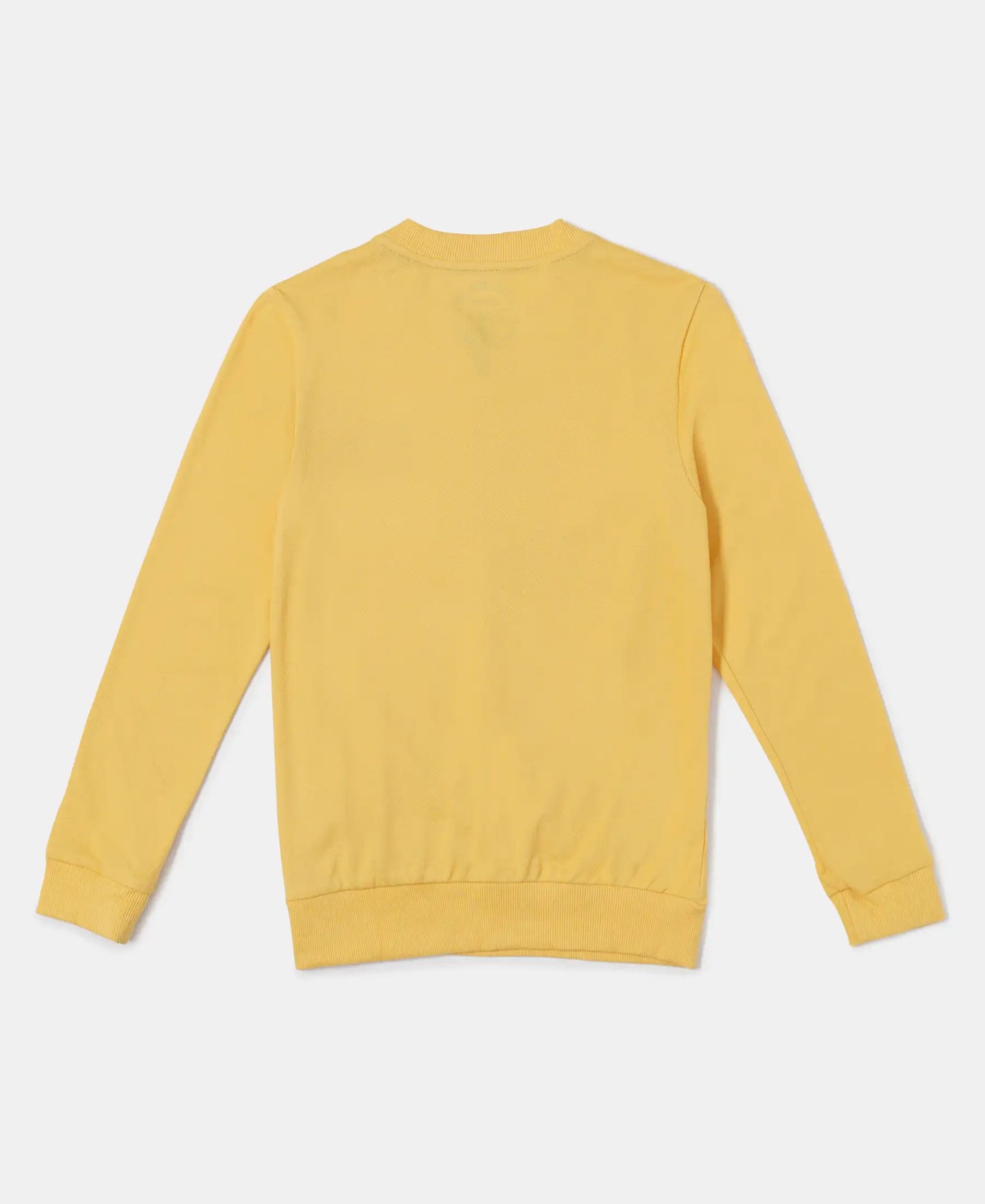 Super Combed Cotton Rich Mandarin Collar Sweatshirt - Corn Silk-2