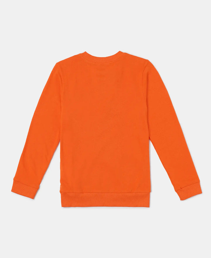 Super Combed Cotton Rich Mandarin Collar Sweatshirt - Golden Poppy-2