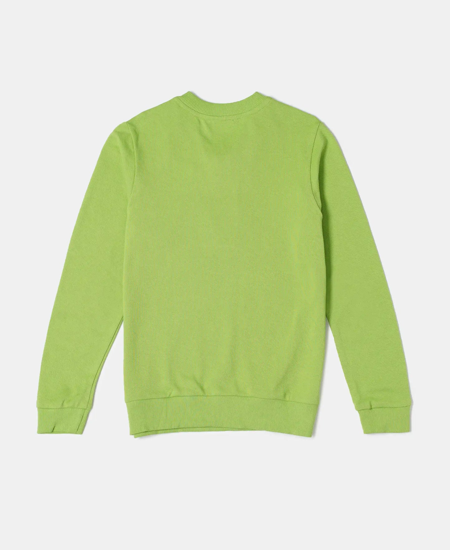 Super Combed Cotton Rich Mandarin Collar Sweatshirt - Greenery-2
