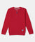 Super Combed Cotton Rich Mandarin Collar Sweatshirt - Team Red-1