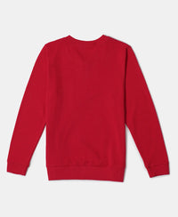 Super Combed Cotton Rich Mandarin Collar Sweatshirt - Team Red-2