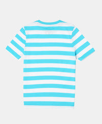 Super Combed Cotton Striped Half Sleeve T-Shirt - Assorted-2