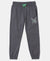 Super Combed Cotton Rich Graphic Printed Joggers with Elasticated Hem - Gunmetal-1