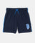 Super Combed Cotton Rich Graphic Printed Shorts with Contrast Side Taping - Navy-1