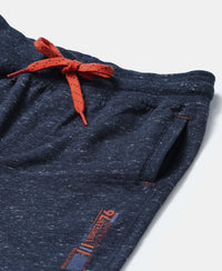Super Combed Cotton Rich Graphic Printed Shorts - Blue Snow Melange-3