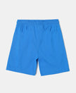 Super Combed Cotton Rich Graphic Printed Shorts - Neon Blue-1