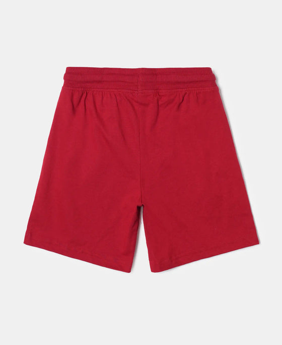 Super Combed Cotton Rich Graphic Printed Shorts - Shanghai Red-2