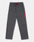Super Combed Cotton Rich Graphic Printed Trackpants with Contrast Side Piping - Charcoal Melange-1