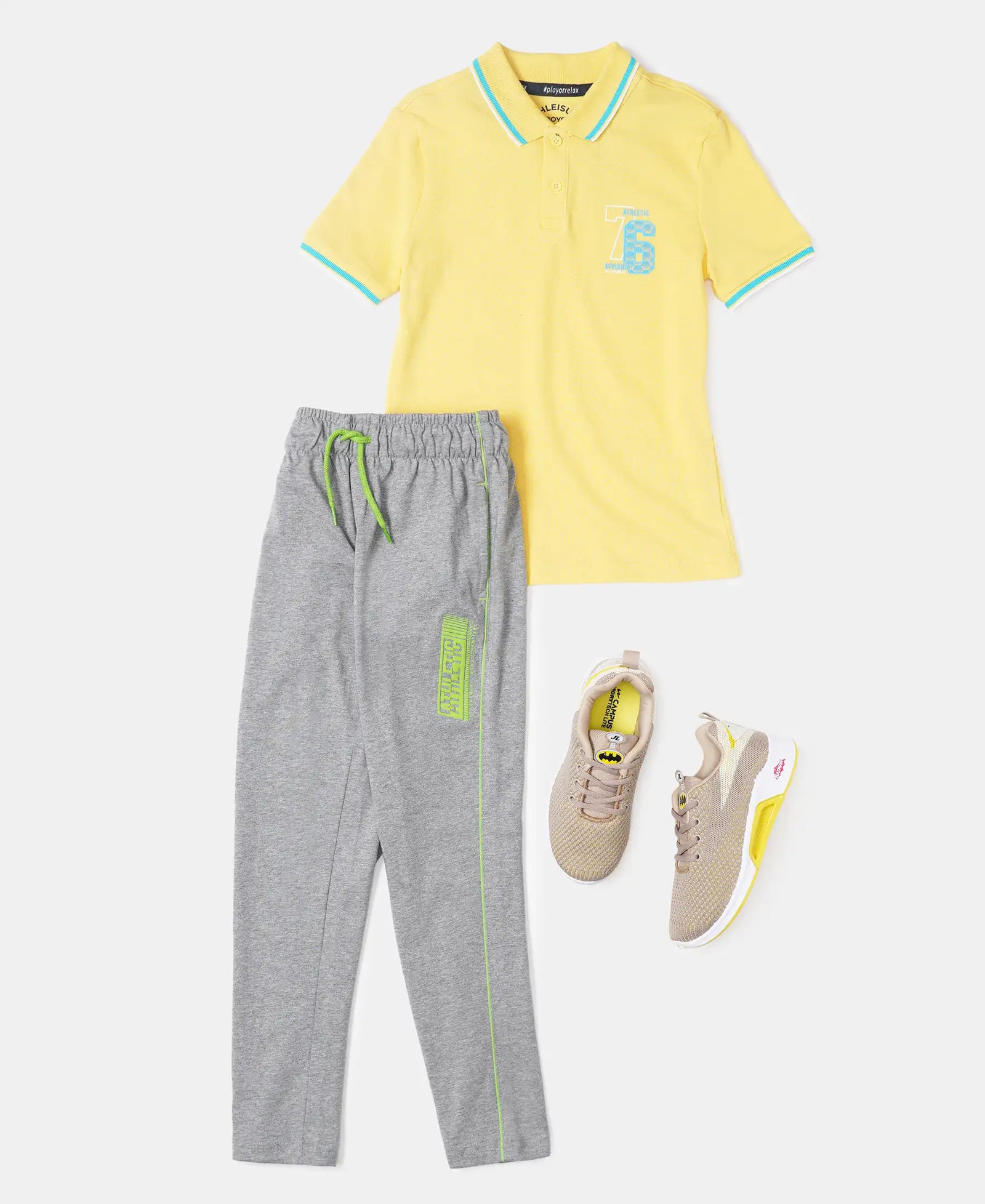 Super Combed Cotton Rich Graphic Printed Trackpants with Contrast Side Piping - Grey Melange-4