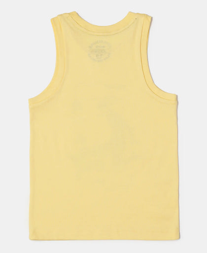 Super Combed Cotton Graphic Printed Tank Top - Malibu Blue-2