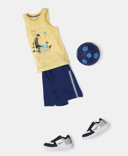 Super Combed Cotton Graphic Printed Tank Top - Malibu Blue-4