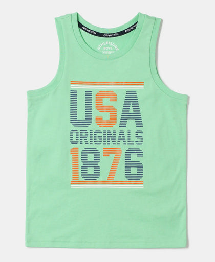 Super Combed Cotton Graphic Printed Tank Top - Spring Boutique Printed-1
