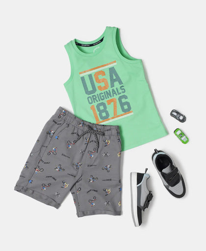 Super Combed Cotton Graphic Printed Tank Top - Spring Boutique Printed-4