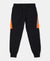 Super Combed Cotton Rich Graphic Printed Joggers with Ribbed Cuff Hem - Black & Golden Poppy-1