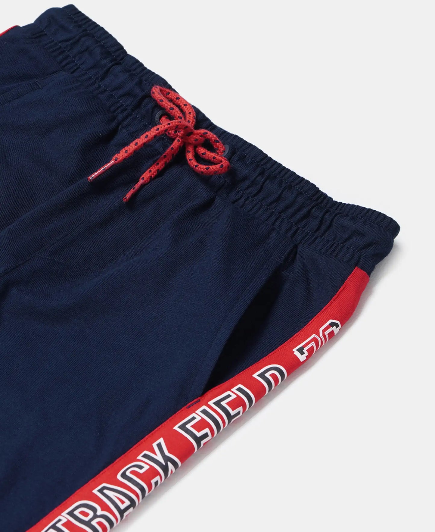 Super Combed Cotton Rich Graphic Printed Joggers with Ribbed Cuff Hem - Navy-3