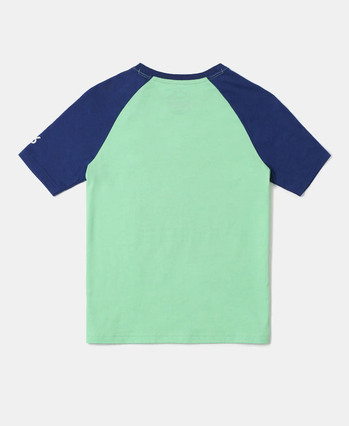 Super Combed Cotton Graphic Printed Half Sleeve Raglan T-Shirt - Spring Boutique-2