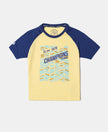 Super Combed Cotton Graphic Printed Half Sleeve Raglan T-Shirt - Snap Dragon-1