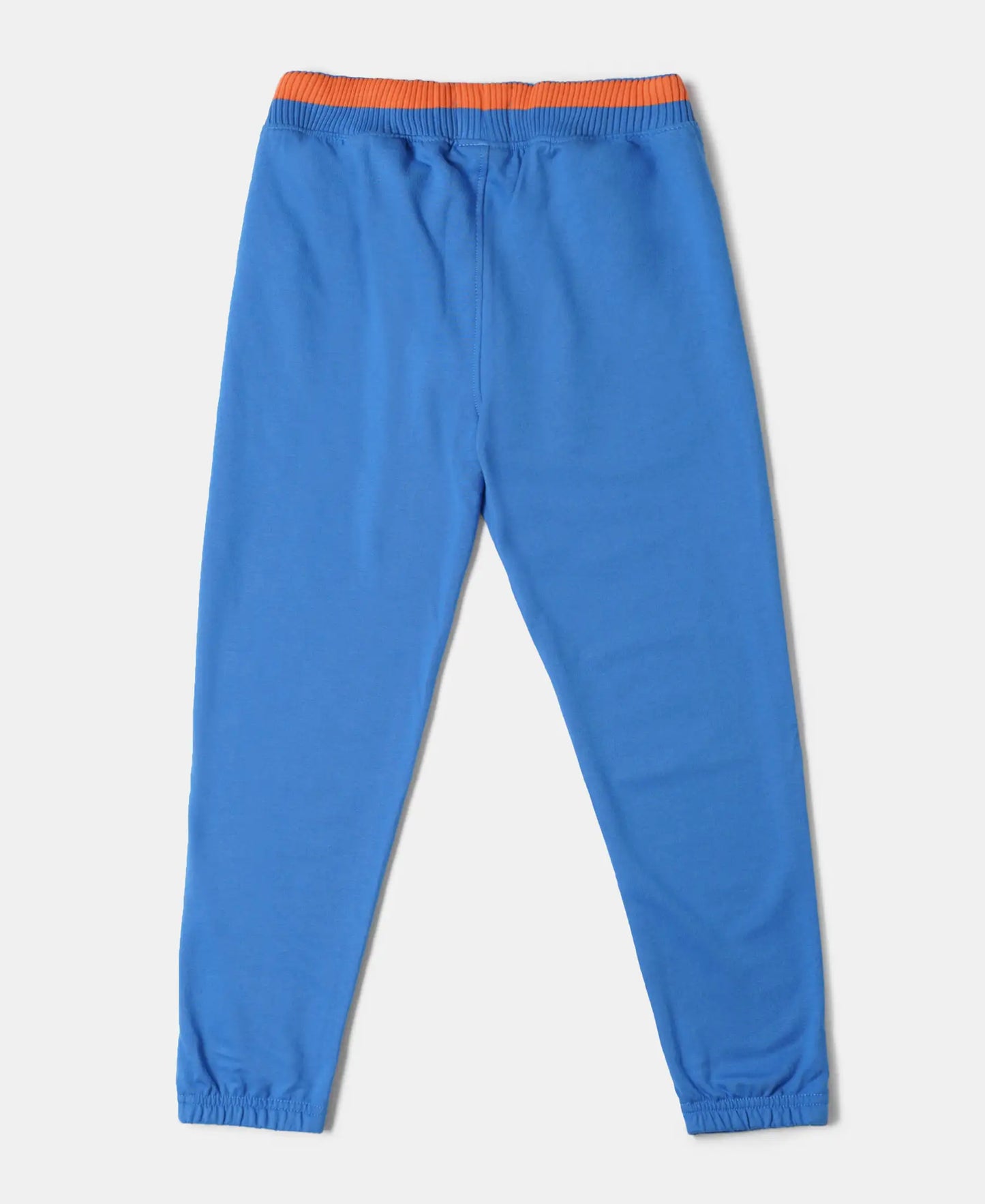 Super Combed Cotton Rich French Terry Graphic Printed Joggers with Elasticated Hem - Palace Blue-2