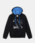 Super Combed Cotton French Terry Graphic Printed Hoodie Sweatshirt - Black-1