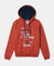 Super Combed Cotton French Terry Graphic Printed Hoodie Sweatshirt - Cinnabar-1