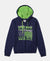 Super Combed Cotton French Terry Graphic Printed Hoodie Sweatshirt - Dark Indigo Den-1