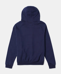 Super Combed Cotton French Terry Graphic Printed Hoodie Sweatshirt - Dark Indigo Den-2