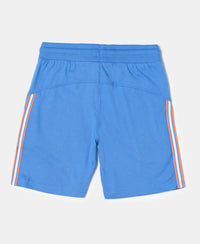 Super Combed Cotton Rich Shorts with Contrast Side Taping - Palace Blue-2
