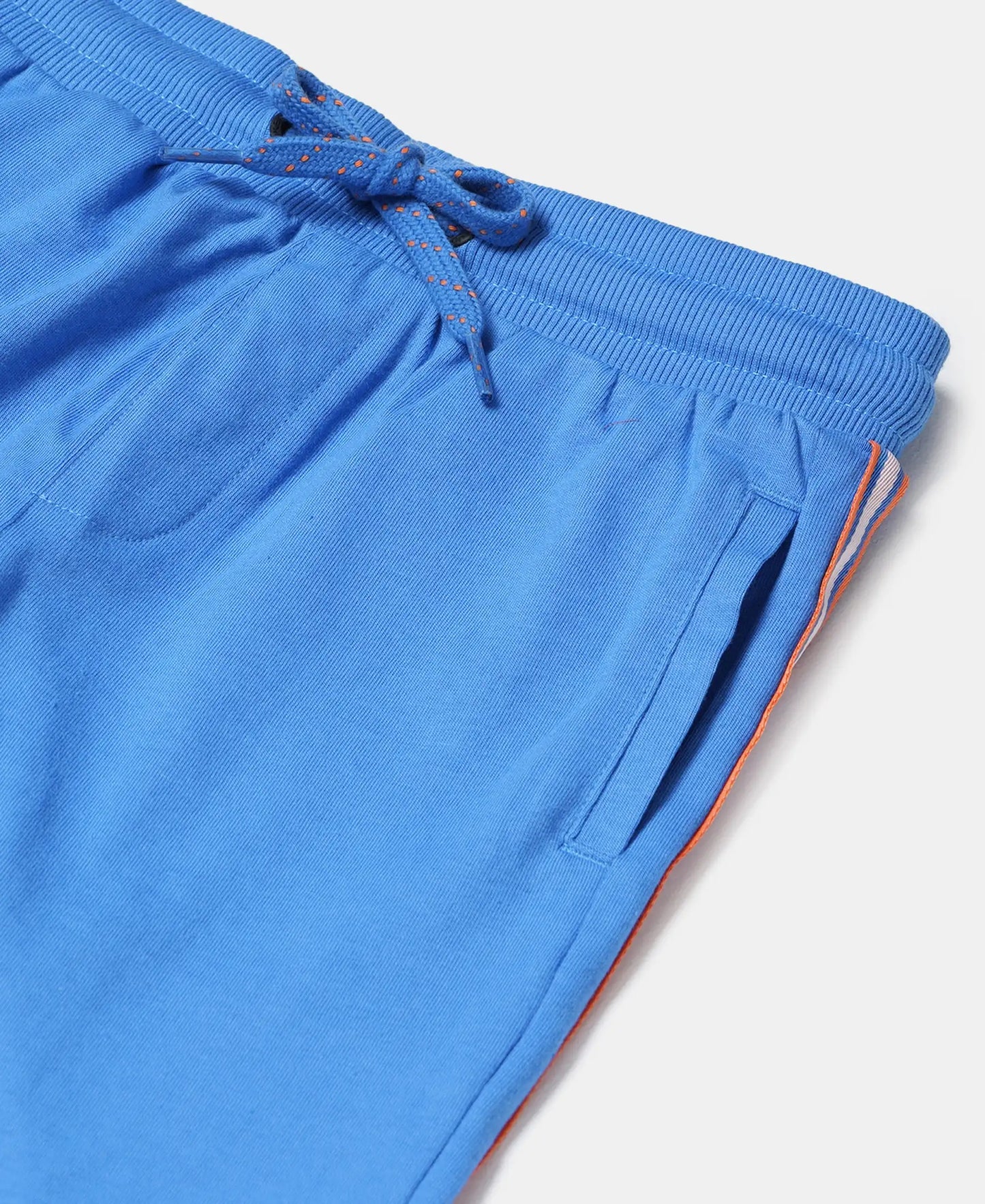 Super Combed Cotton Rich Trackpants with Contrast Side Taping - Palace Blue-3