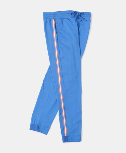 Super Combed Cotton Rich Trackpants with Contrast Side Taping - Palace Blue-5