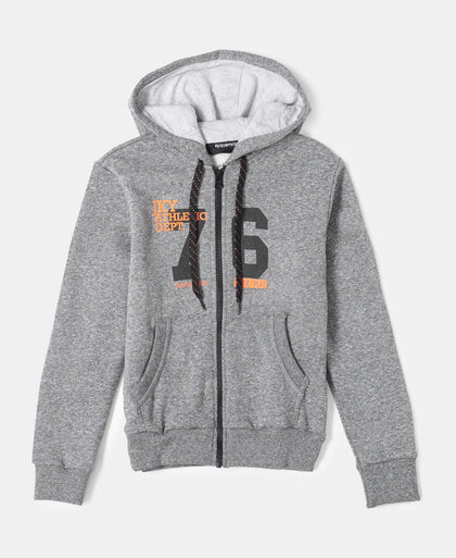 Super Combed Cotton Rich Fleece Fabric Graphic Printed Hoodie Jacket - Black Grindle-1