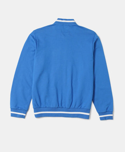 Super Combed Cotton French Terry Graphic Printed Jacket - Palace Blue-2
