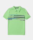 Super Combed Cotton Rich Graphic Printed Half Sleeve Polo T-Shirt - Neon Green-1