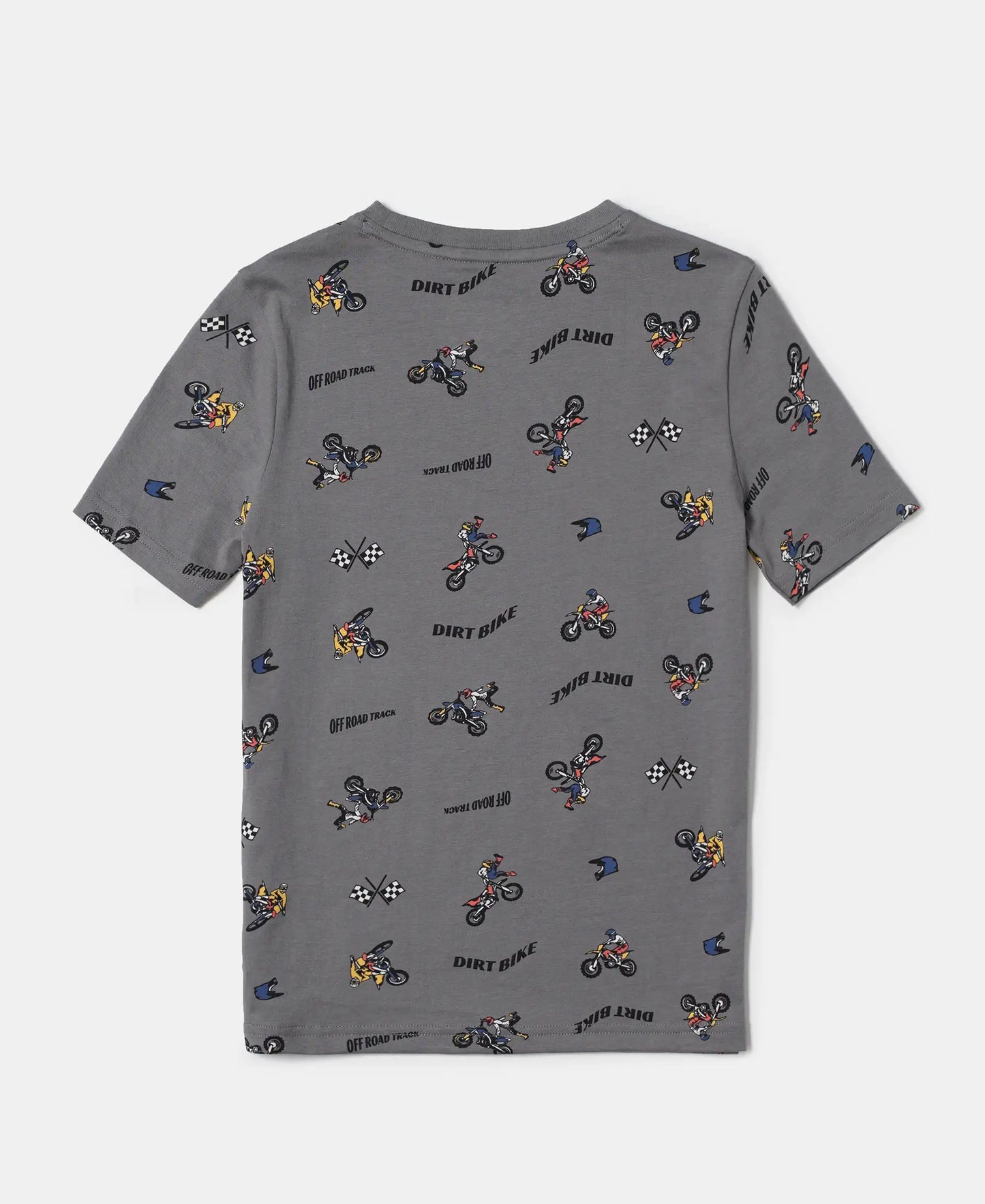 Super Combed Cotton Printed Half Sleeve T-Shirt - White Printed-10